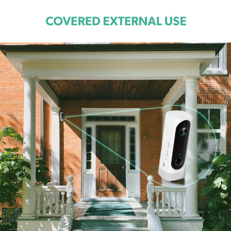 electriQ 720p HD Wireless Indoor Battery Camera with Mount