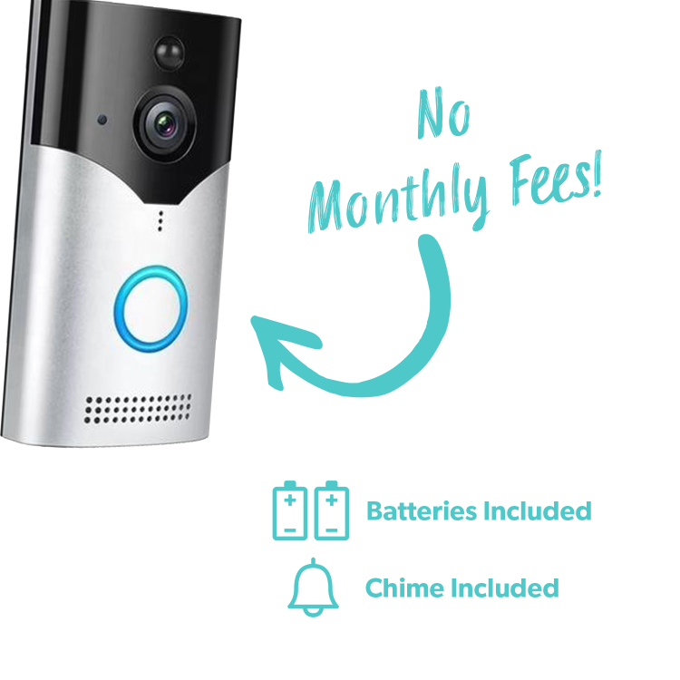 Box Opened electriQ 720p HD Wireless Video Doorbell Camera Gen 1 with Intercom & Chime Silver