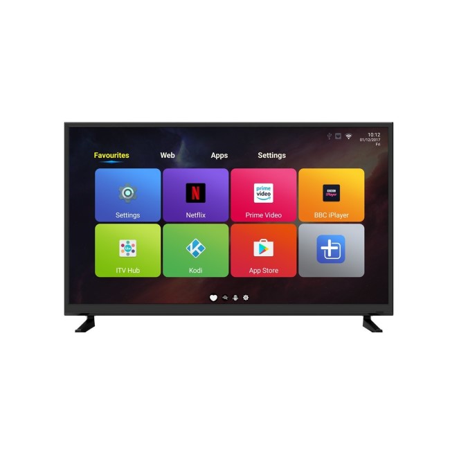 GRADE A1 - electriQ 40" 1080p Full HD LED Smart TV with Android and Freeview HD