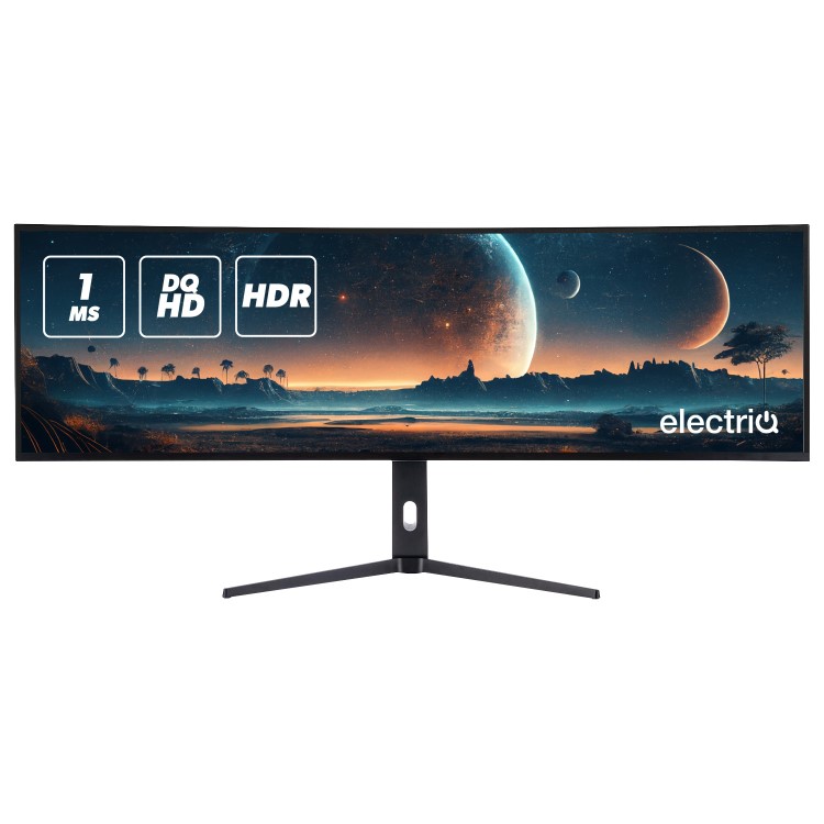 electriQ 49" IPS 5K DQHD 144Hz 1ms Super UltraWide Curved Gaming Monitor