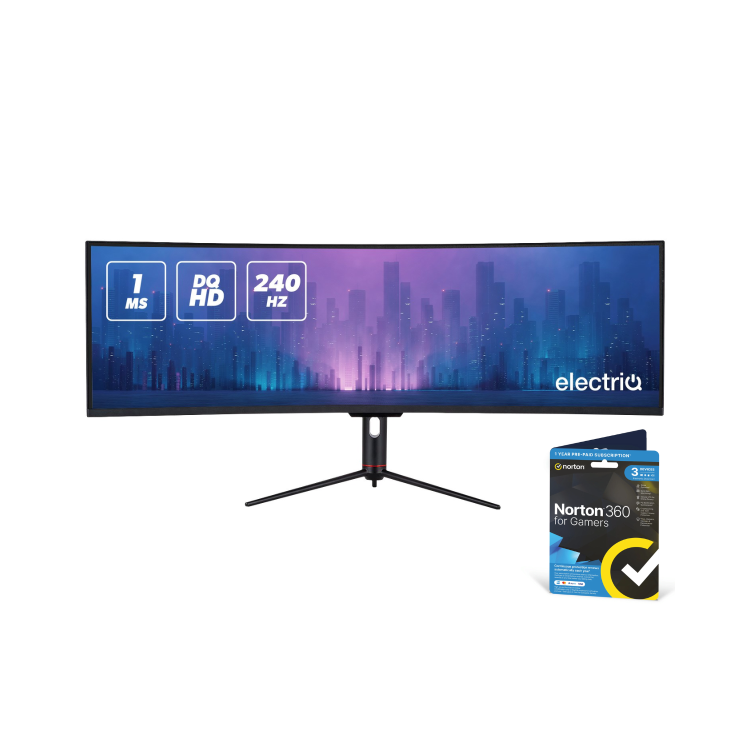 electriQ 49" DQHD VA 5K 240Hz 1ms Super UltraWide Curved Gaming Monitor