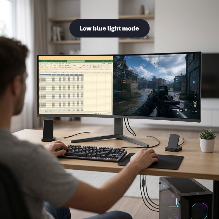 electriQ 49" VA Dual QHD 165Hz UltraWide Curved USB-C Monitor