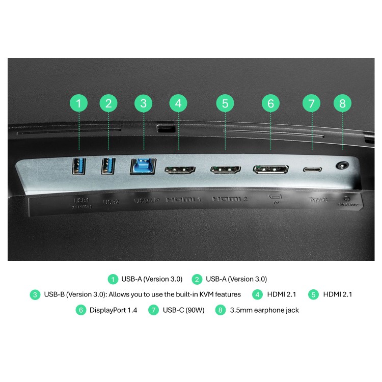 electriQ 49'' VA Dual QHD 240Hz USB-C KVM UltraWide Monitor
