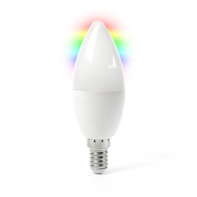 Box Opened electriQ Dimmable Smart Colour Wifi Candle LED Bulb with E14 screw ending - Alexa & Google Home compatible