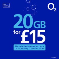 O2 20GB Data SIM Only Contract 12 Months