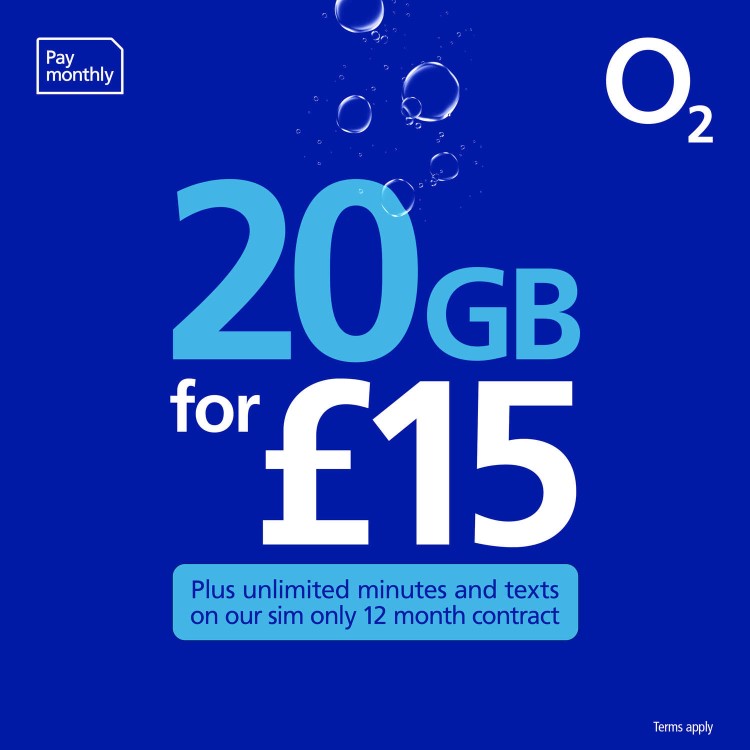 O2 20GB Data SIM Only Contract 12 Months