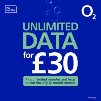 O2 Unlimited Data SIM Only Contract 12 Months