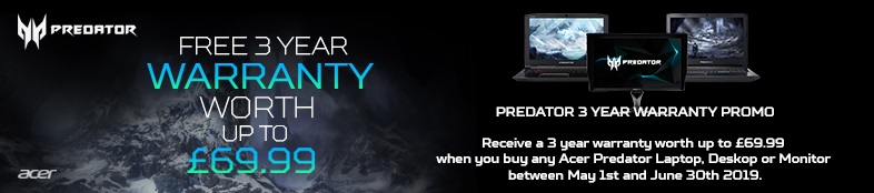 Acer Predator 3yr Warranty Promotion LD