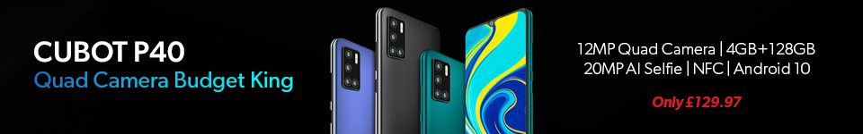 Cubot P40 Range banner