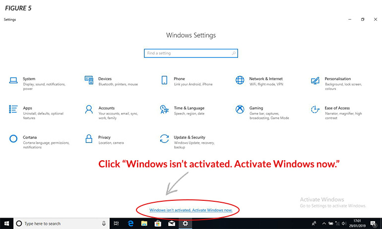 activate windows by phone uk