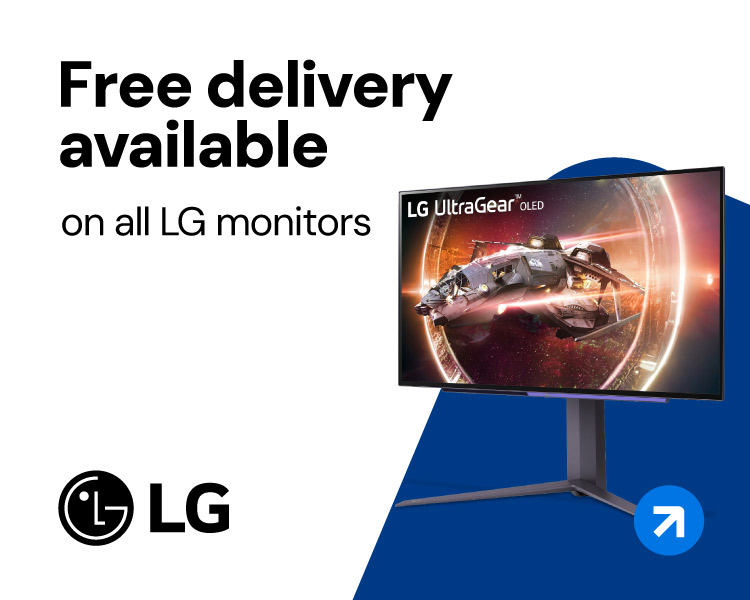 Free Delivery on all LG monitors.