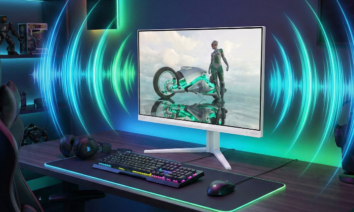 Built-in stereo speakers for multimedia