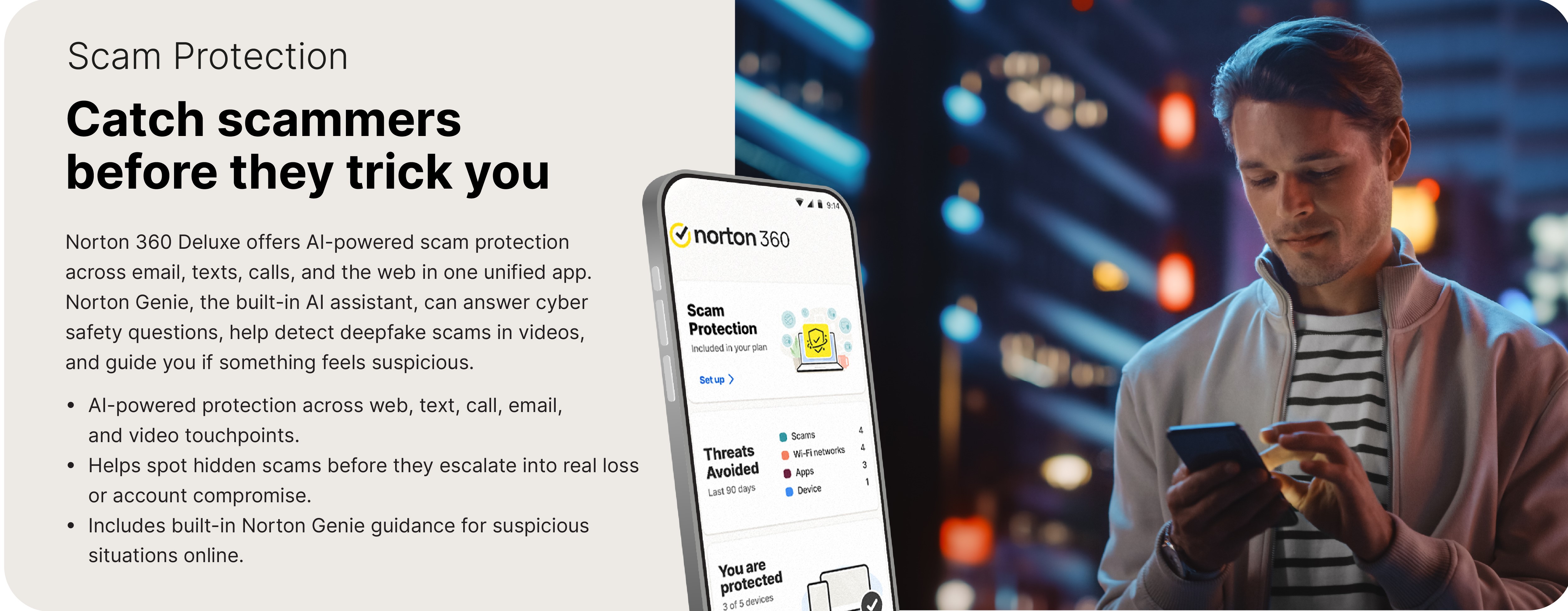 Norton 360 Deluxe scam protection