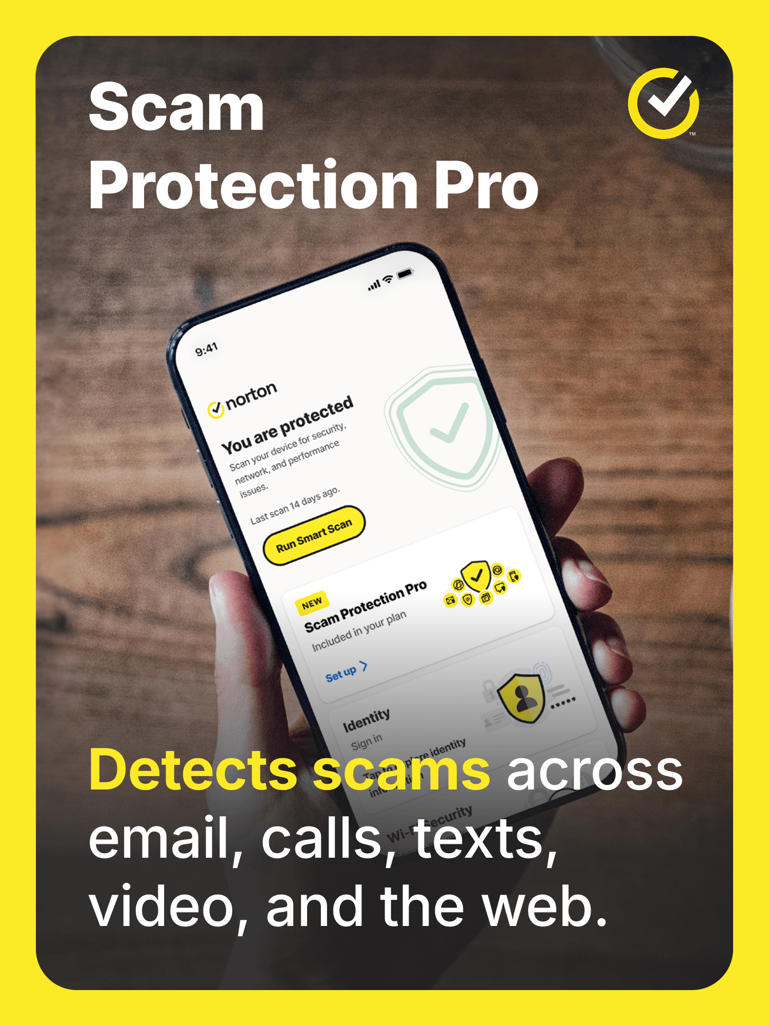 Norton Scam Protection Pro on a mobile phone