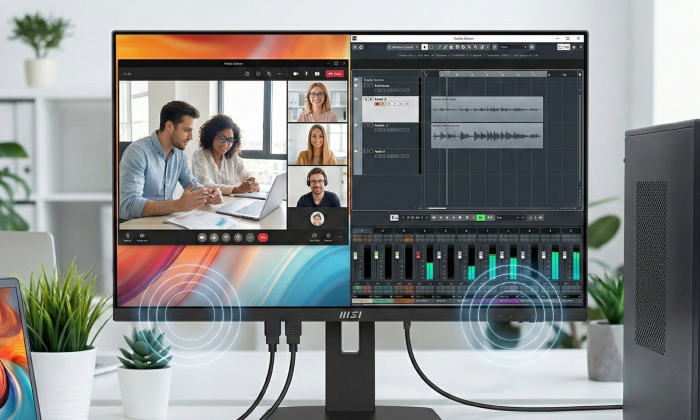 Versatile Connectivity and Built-in Speakers
