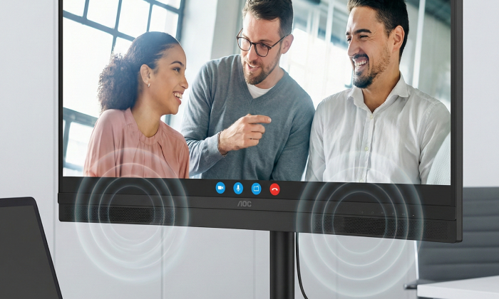 Built-in Webcam and Integrated Speakers