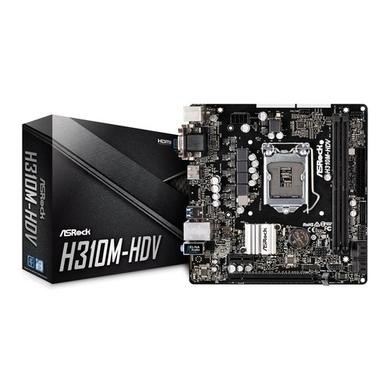 Asrock H310M-HDV Intel H310 1151 Micro ATX DDR4 VGA DVI HDMI