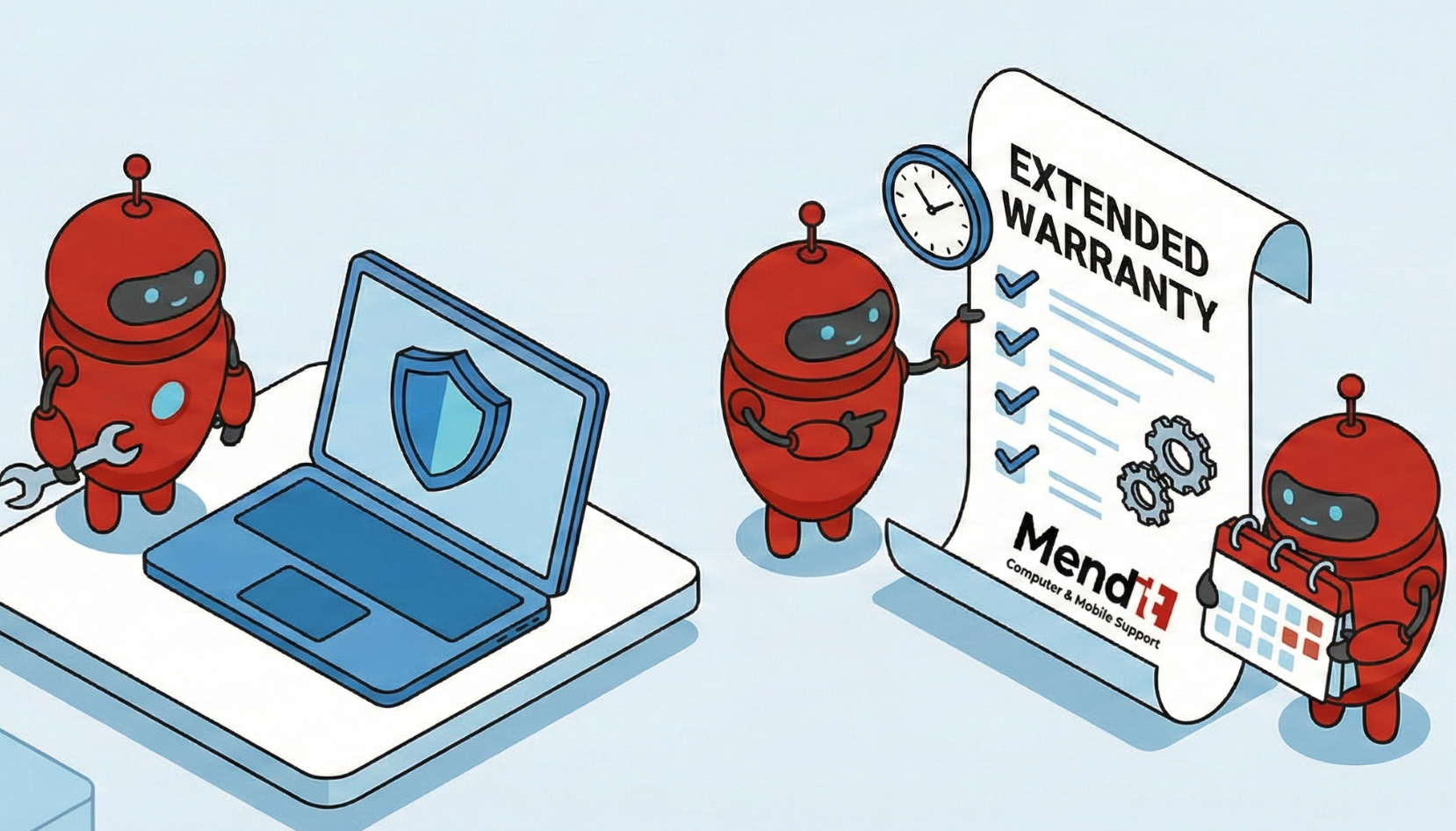 MendIT Extended Warranty services target and growth illustration