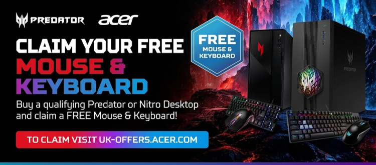 Free Acer Gaming Mouse and Keyboard Bundle