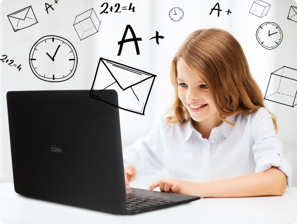 Coda 1.4 kids laptop .