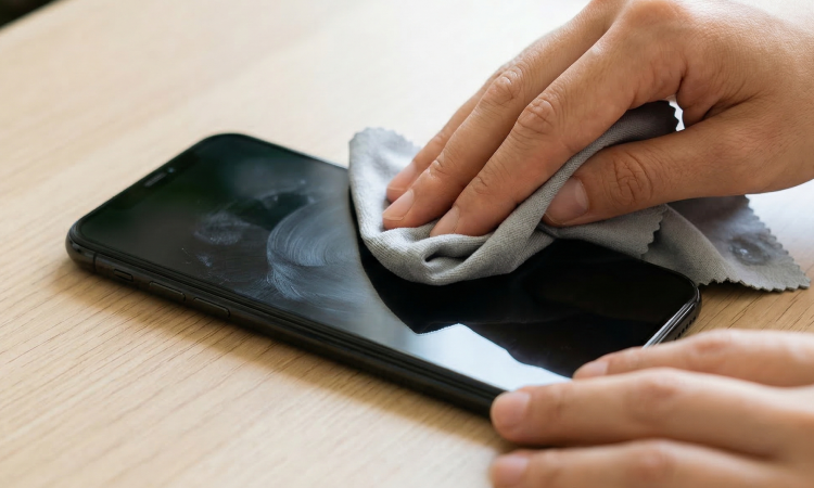 Cleaning laptop screen