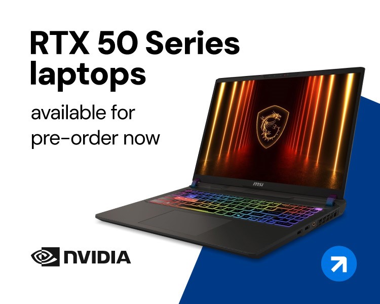 RTX 50 series laptops available now.