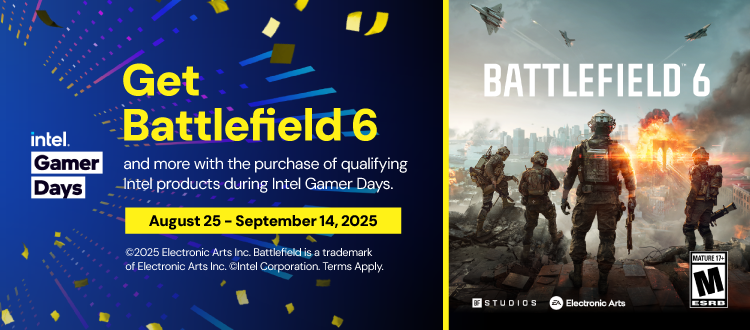 Intel Gamer Days Battlefield 6 Promo