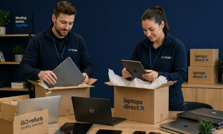 A mix of new and refurbished IT hardware