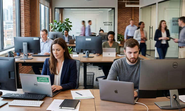 A mix of new and refurbished IT hardware